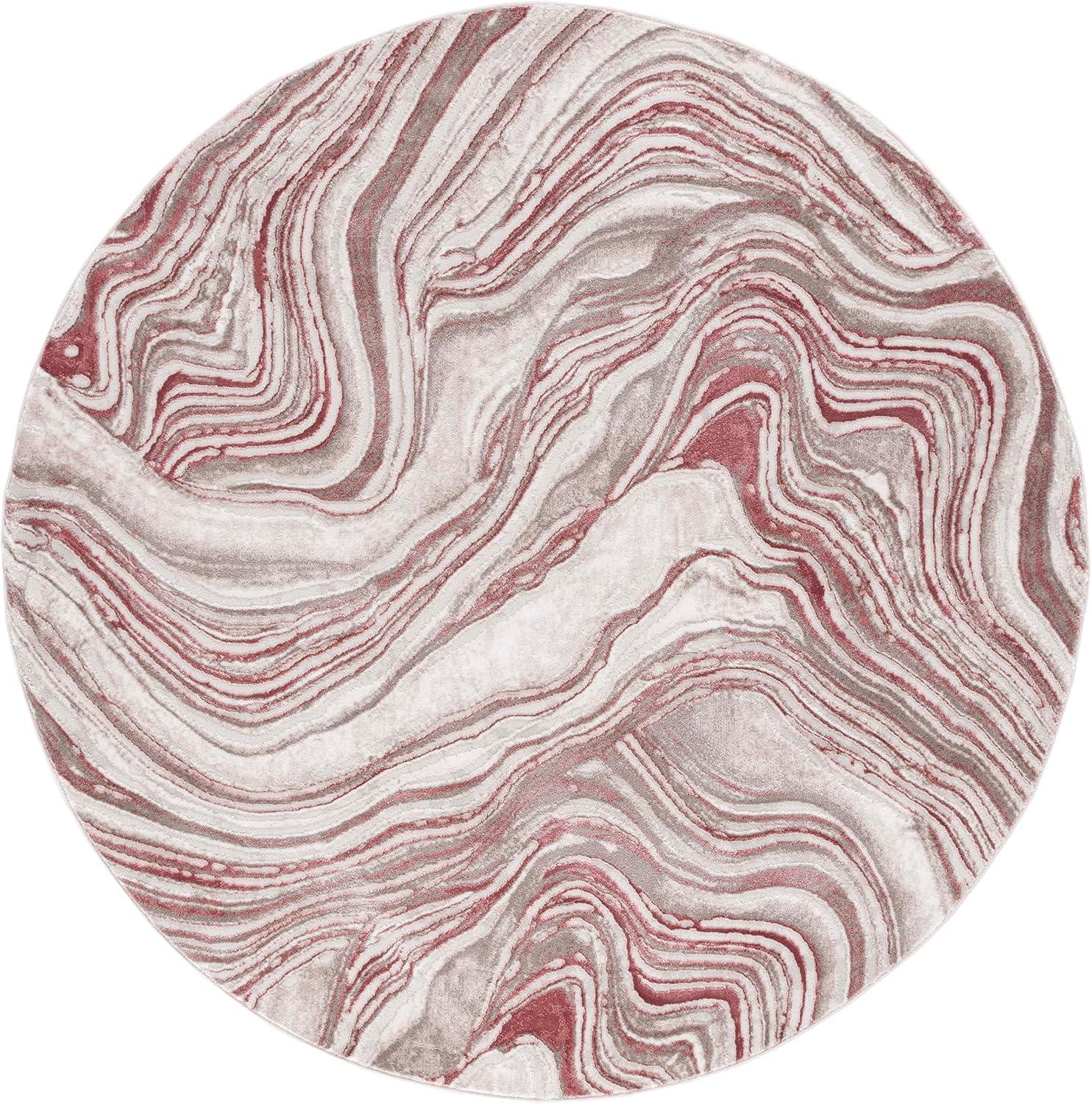 image:imageSAFAVIEH Area Rug 8x10 Meadow Collection Large Rust amp Ivory Modern Abstract Design NonShedding amp Easy Cleaning Ideal for Living Room Bedroom Office Dining Space MDW564PPinkBeige