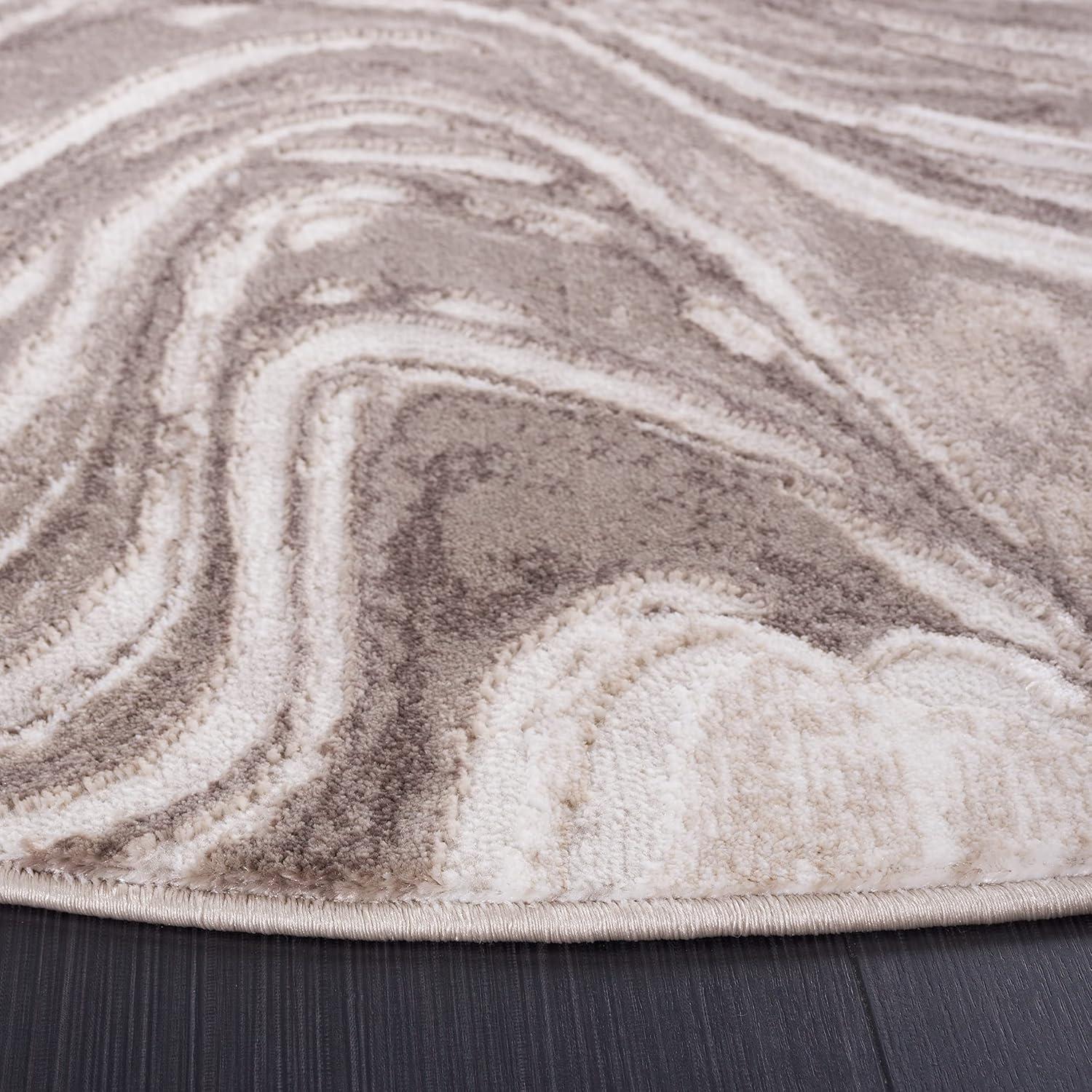 image:imageSAFAVIEH Area Rug 8x10 Meadow Collection Large Rust amp Ivory Modern Abstract Design NonShedding amp Easy Cleaning Ideal for Living Room Bedroom Office Dining Space MDW564PBeige