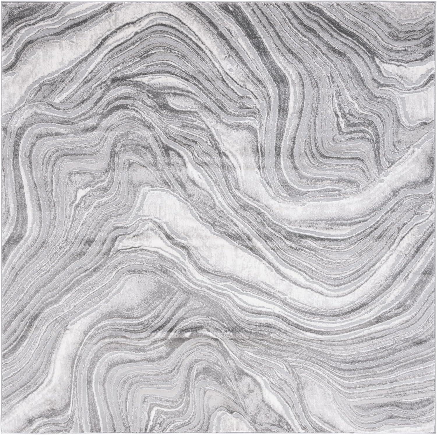 image:imageSAFAVIEH Area Rug 8x10 Meadow Collection Large Rust amp Ivory Modern Abstract Design NonShedding amp Easy Cleaning Ideal for Living Room Bedroom Office Dining Space MDW564PGrey