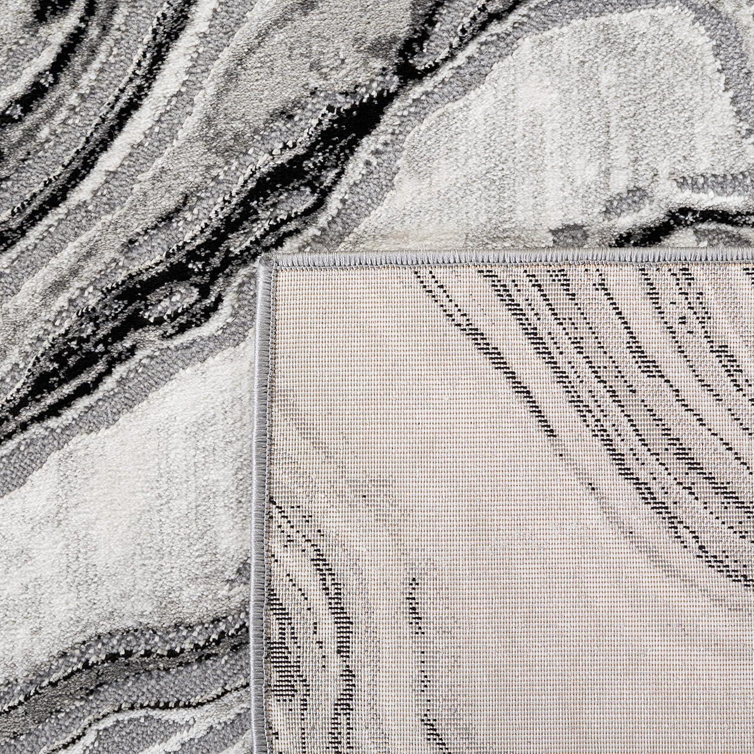 image:imageSAFAVIEH Area Rug 8x10 Meadow Collection Large Rust amp Ivory Modern Abstract Design NonShedding amp Easy Cleaning Ideal for Living Room Bedroom Office Dining Space MDW564PBlackGrey