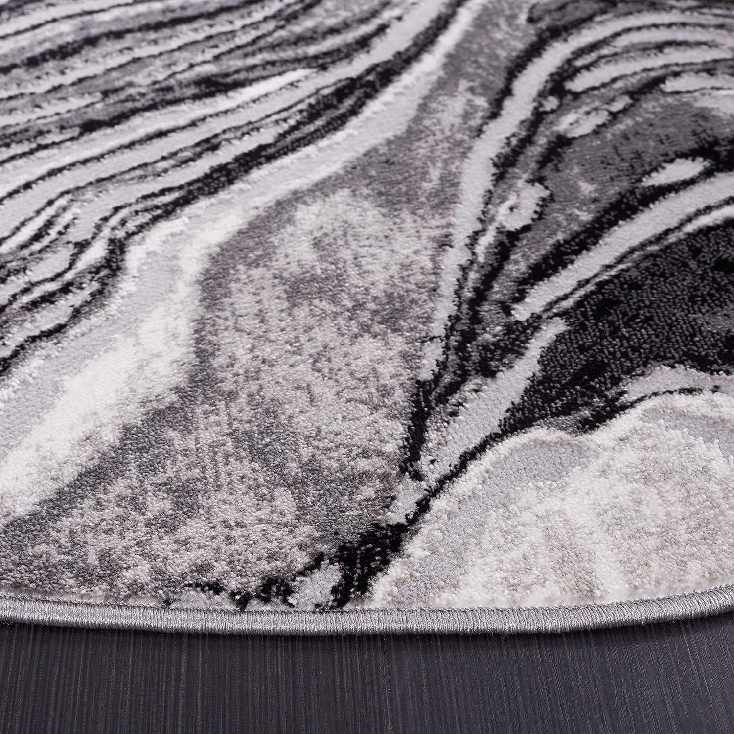 image:imageSAFAVIEH Area Rug 8x10 Meadow Collection Large Rust amp Ivory Modern Abstract Design NonShedding amp Easy Cleaning Ideal for Living Room Bedroom Office Dining Space MDW564PBlackGrey