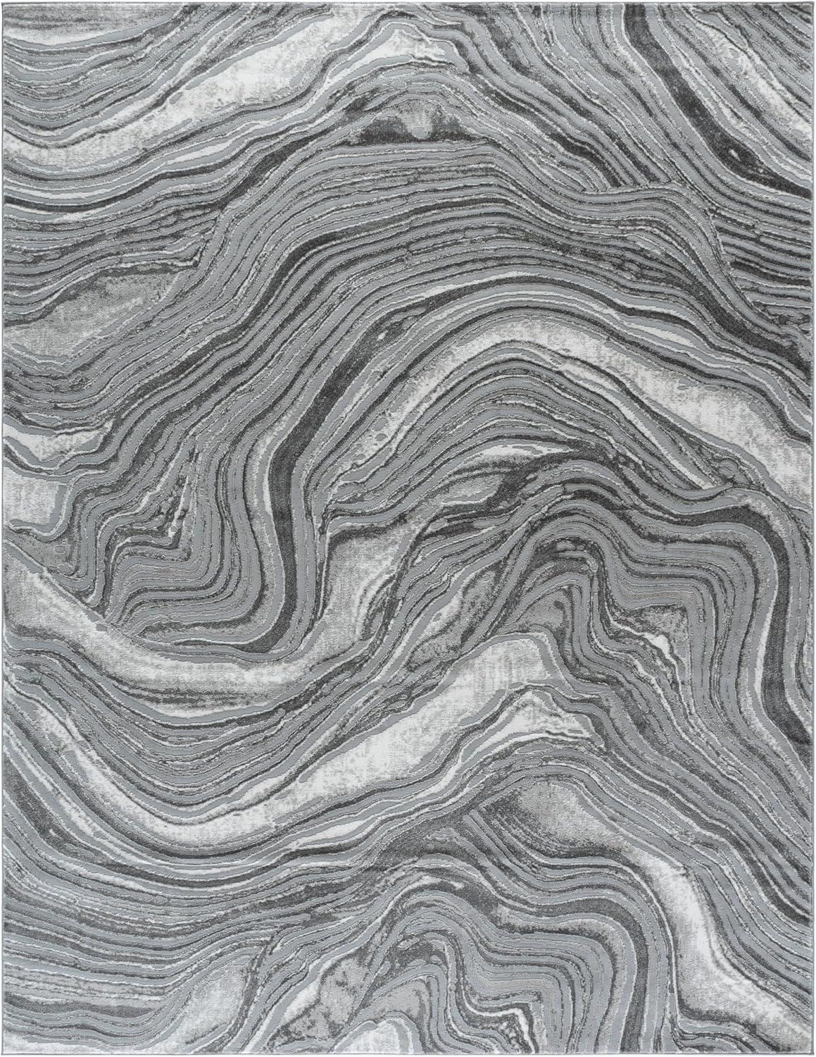 image:imageSAFAVIEH Area Rug 8x10 Meadow Collection Large Rust amp Ivory Modern Abstract Design NonShedding amp Easy Cleaning Ideal for Living Room Bedroom Office Dining Space MDW564PGrey