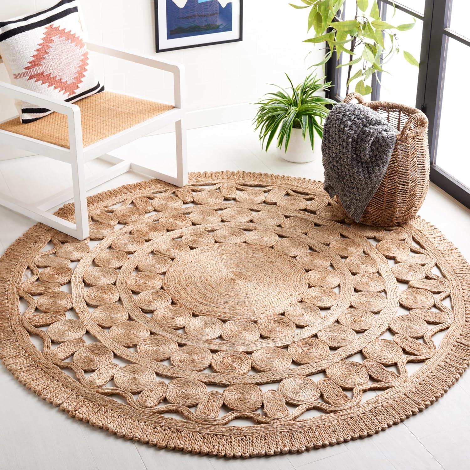 image:imageSAFAVIEH Area Rug 8x10 Metro Collection Large Ivory amp Grey Handmade Wool Ideal for Living Room Bedroom Office Dining Space MET884FNatural