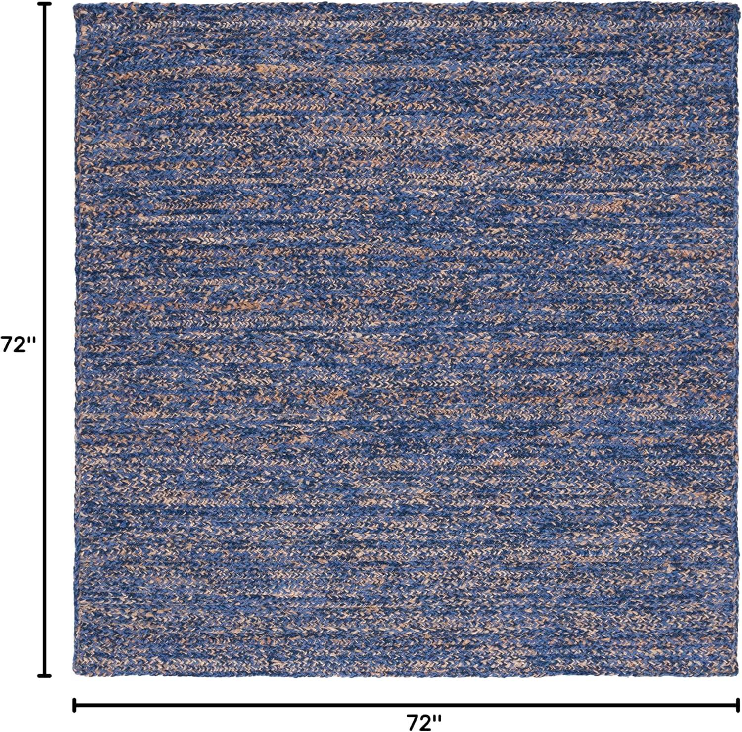 image:imageSAFAVIEH Area Rug 8x10 Natural Fiber Collection Large Black amp Natural Handmade Wool amp Jute Ideal for Living Room Bedroom Dining Space NFB950ZBlueNatural