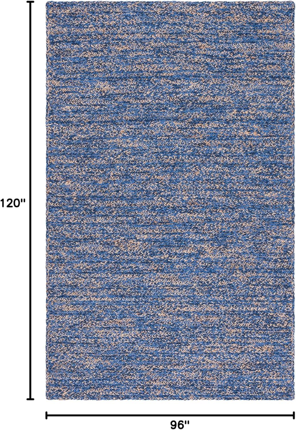 image:imageSAFAVIEH Area Rug 8x10 Natural Fiber Collection Large Black amp Natural Handmade Wool amp Jute Ideal for Living Room Bedroom Dining Space NFB950ZBlueNatural