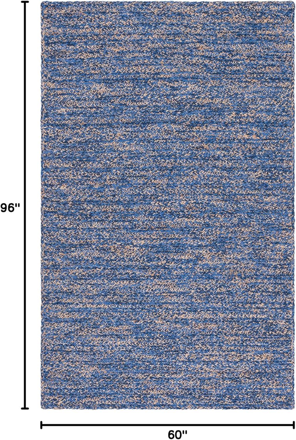 image:imageSAFAVIEH Area Rug 8x10 Natural Fiber Collection Large Black amp Natural Handmade Wool amp Jute Ideal for Living Room Bedroom Dining Space NFB950ZBlueNatural