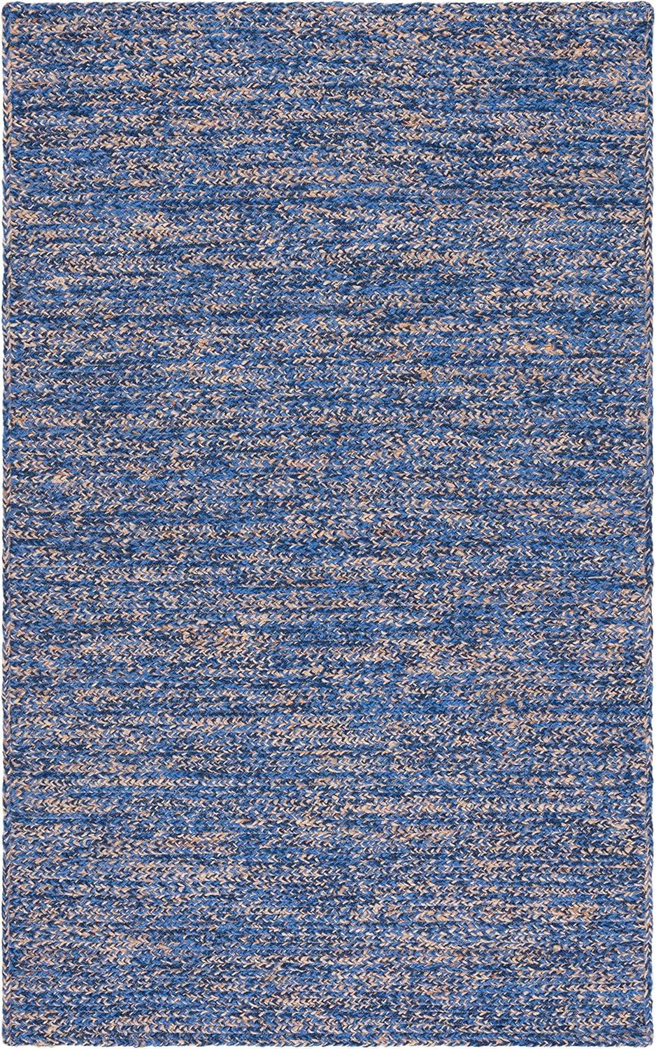 image:imageSAFAVIEH Area Rug 8x10 Natural Fiber Collection Large Black amp Natural Handmade Wool amp Jute Ideal for Living Room Bedroom Dining Space NFB950ZBlueNatural