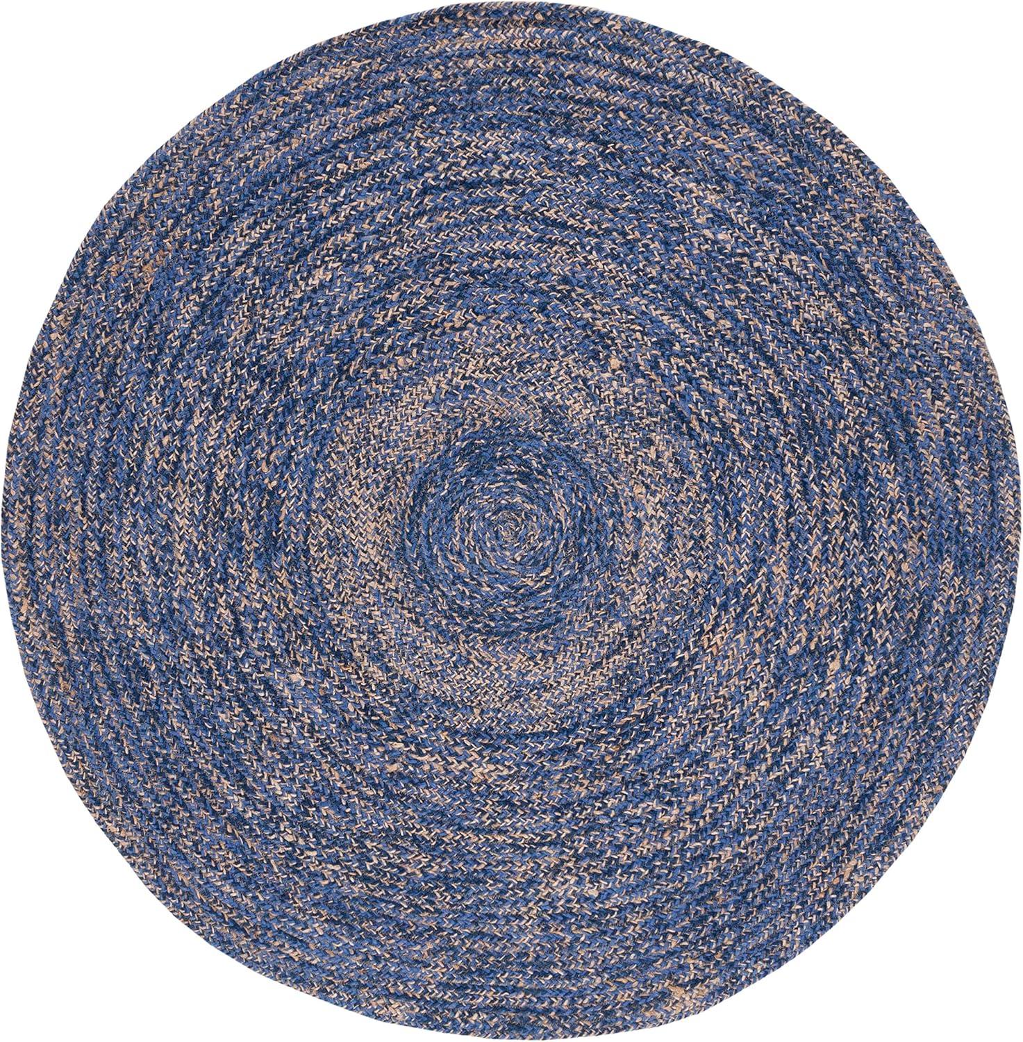 image:imageSAFAVIEH Area Rug 8x10 Natural Fiber Collection Large Black amp Natural Handmade Wool amp Jute Ideal for Living Room Bedroom Dining Space NFB950ZBlueNatural