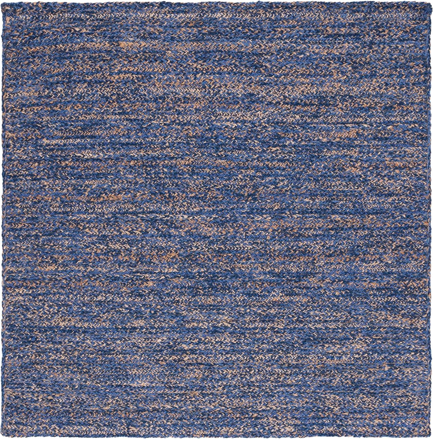 image:imageSAFAVIEH Area Rug 8x10 Natural Fiber Collection Large Black amp Natural Handmade Wool amp Jute Ideal for Living Room Bedroom Dining Space NFB950ZBlueNatural