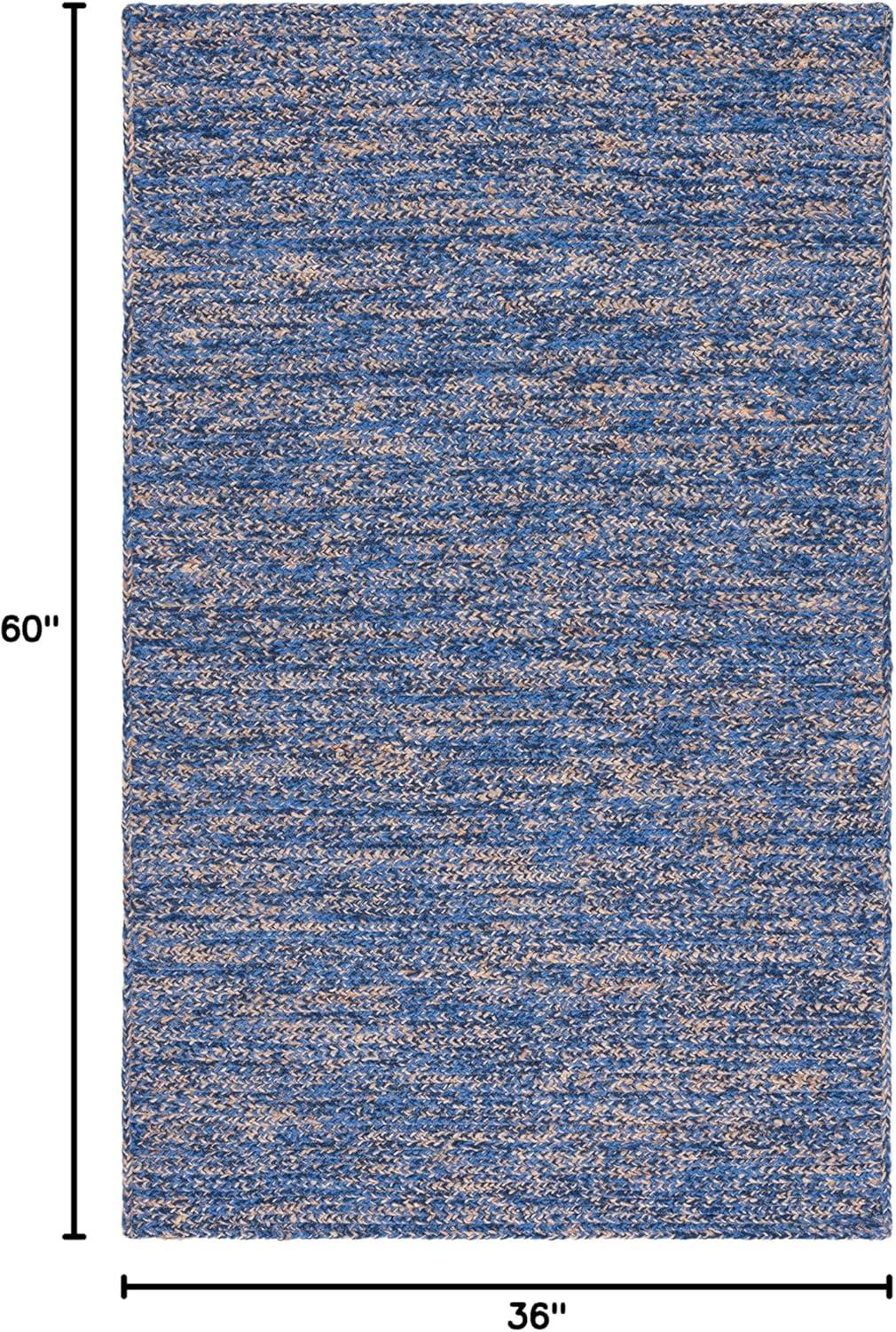 image:imageSAFAVIEH Area Rug 8x10 Natural Fiber Collection Large Black amp Natural Handmade Wool amp Jute Ideal for Living Room Bedroom Dining Space NFB950ZBlueNatural