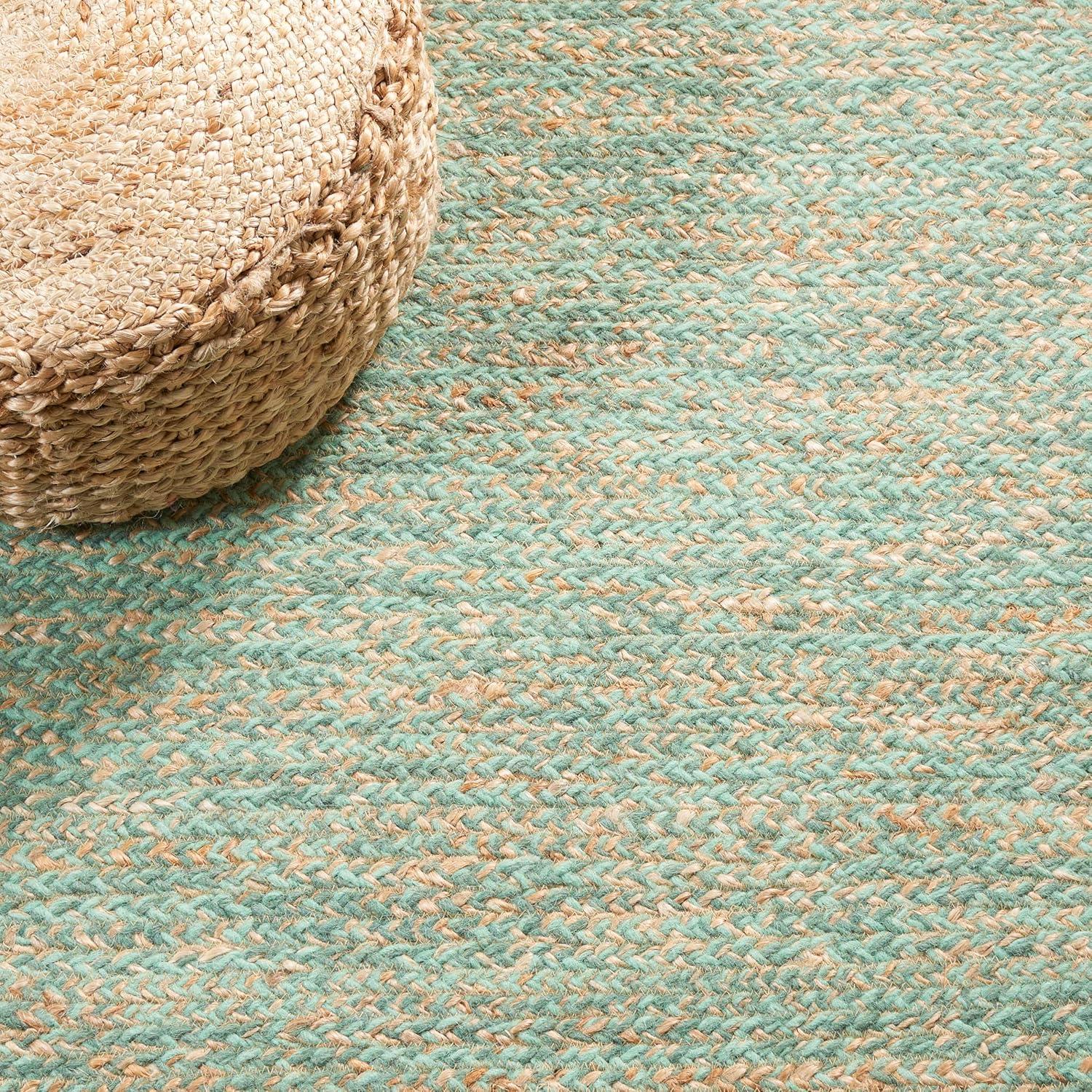 image:imageSAFAVIEH Area Rug 8x10 Natural Fiber Collection Large Black amp Natural Handmade Wool amp Jute Ideal for Living Room Bedroom Dining Space NFB950ZGreenNatural