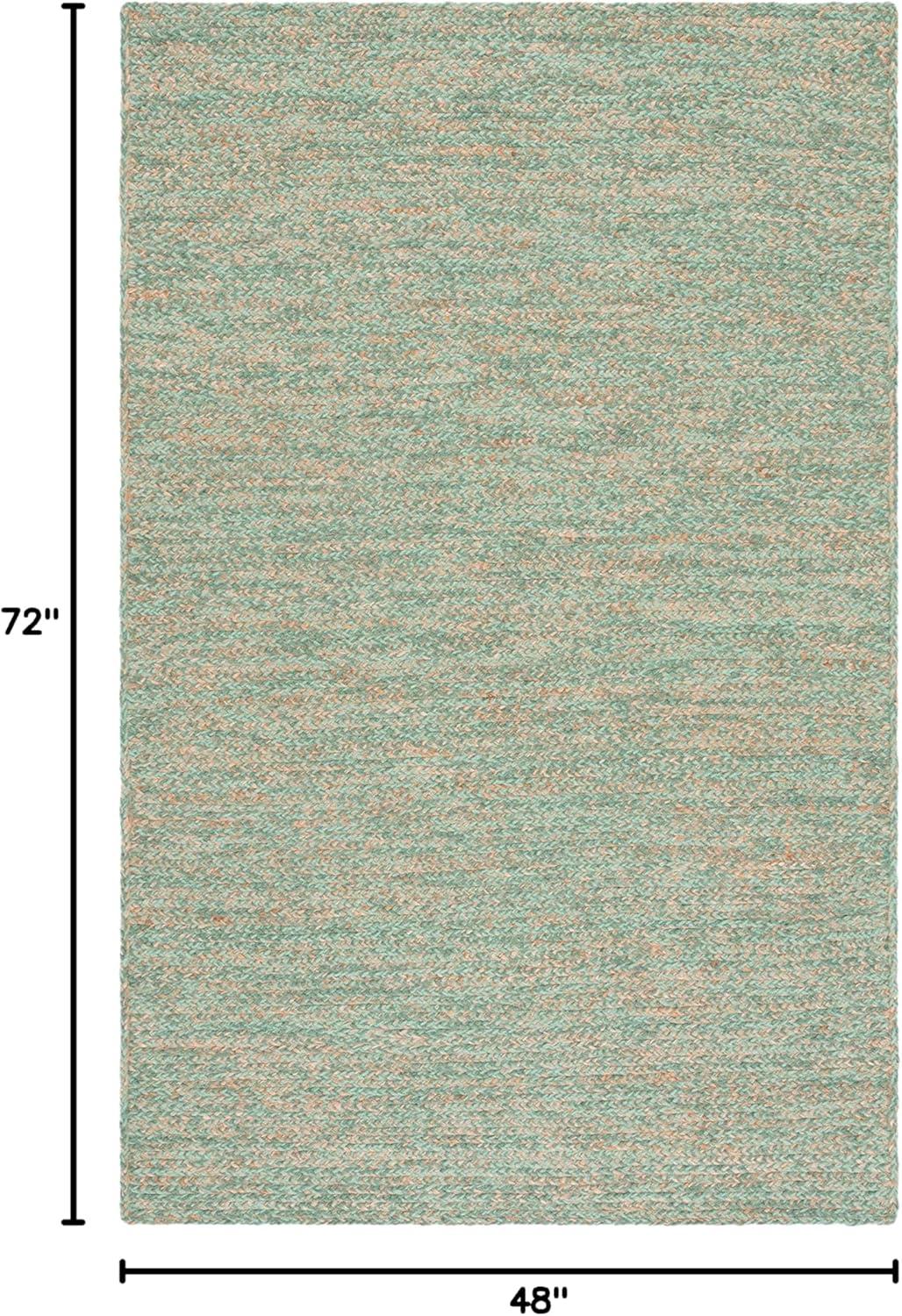 image:imageSAFAVIEH Area Rug 8x10 Natural Fiber Collection Large Black amp Natural Handmade Wool amp Jute Ideal for Living Room Bedroom Dining Space NFB950ZGreenNatural