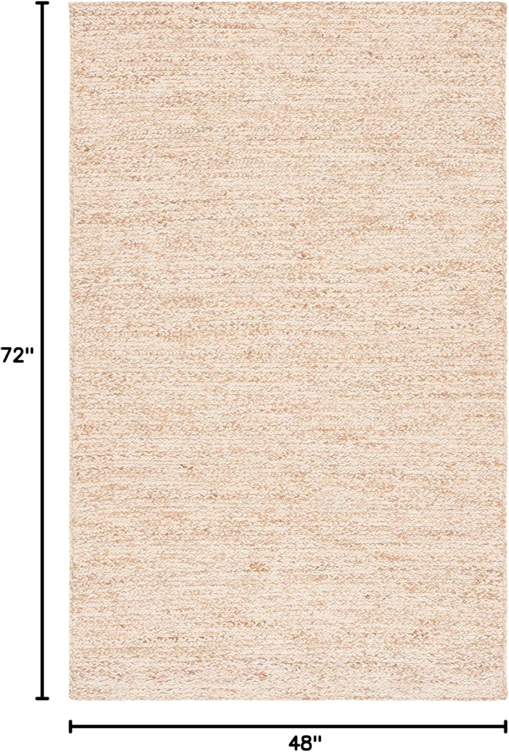 image:imageSAFAVIEH Area Rug 8x10 Natural Fiber Collection Large Black amp Natural Handmade Wool amp Jute Ideal for Living Room Bedroom Dining Space NFB950ZIvoryNatural