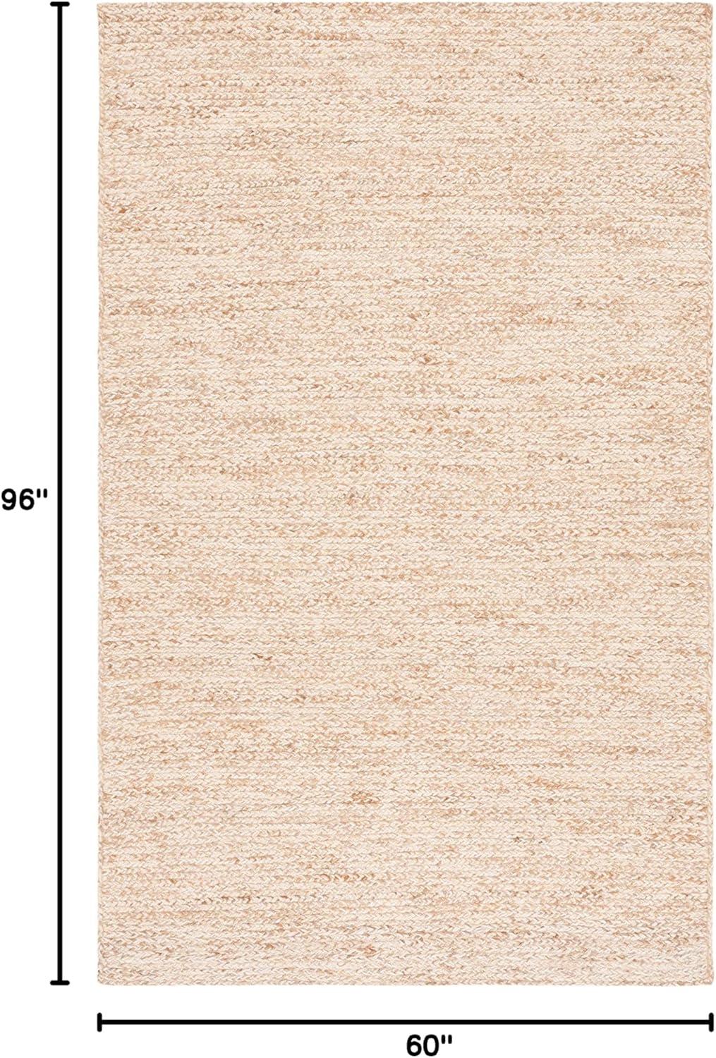 image:imageSAFAVIEH Area Rug 8x10 Natural Fiber Collection Large Black amp Natural Handmade Wool amp Jute Ideal for Living Room Bedroom Dining Space NFB950ZIvoryNatural