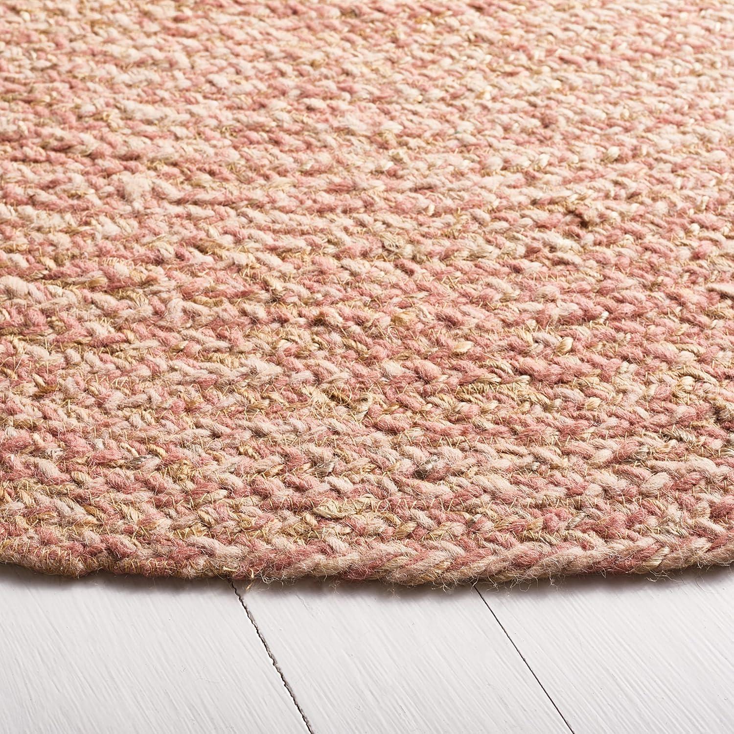 image:imageSAFAVIEH Area Rug 8x10 Natural Fiber Collection Large Black amp Natural Handmade Wool amp Jute Ideal for Living Room Bedroom Dining Space NFB950ZPinkNatural