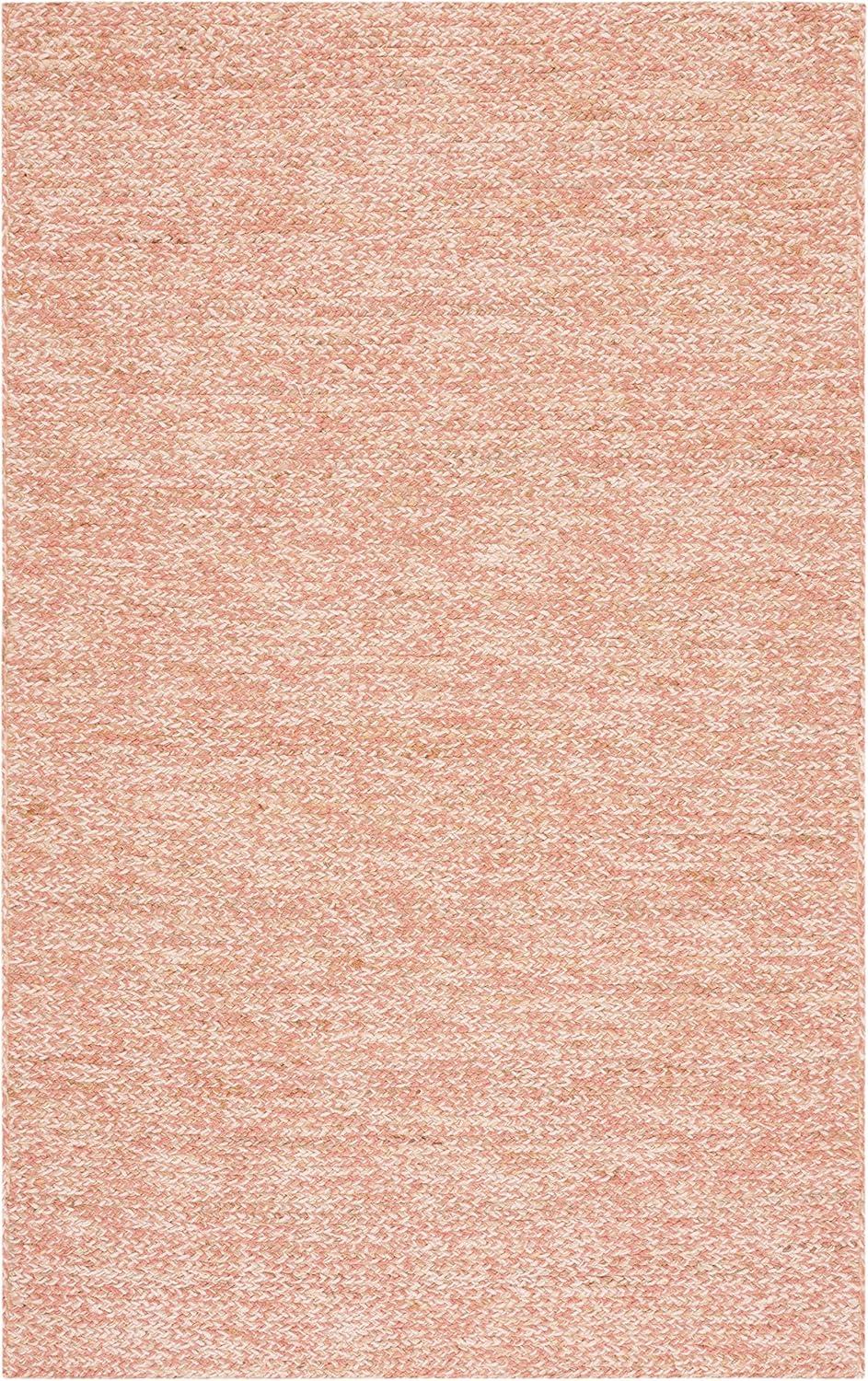 image:imageSAFAVIEH Area Rug 8x10 Natural Fiber Collection Large Black amp Natural Handmade Wool amp Jute Ideal for Living Room Bedroom Dining Space NFB950ZPinkNatural