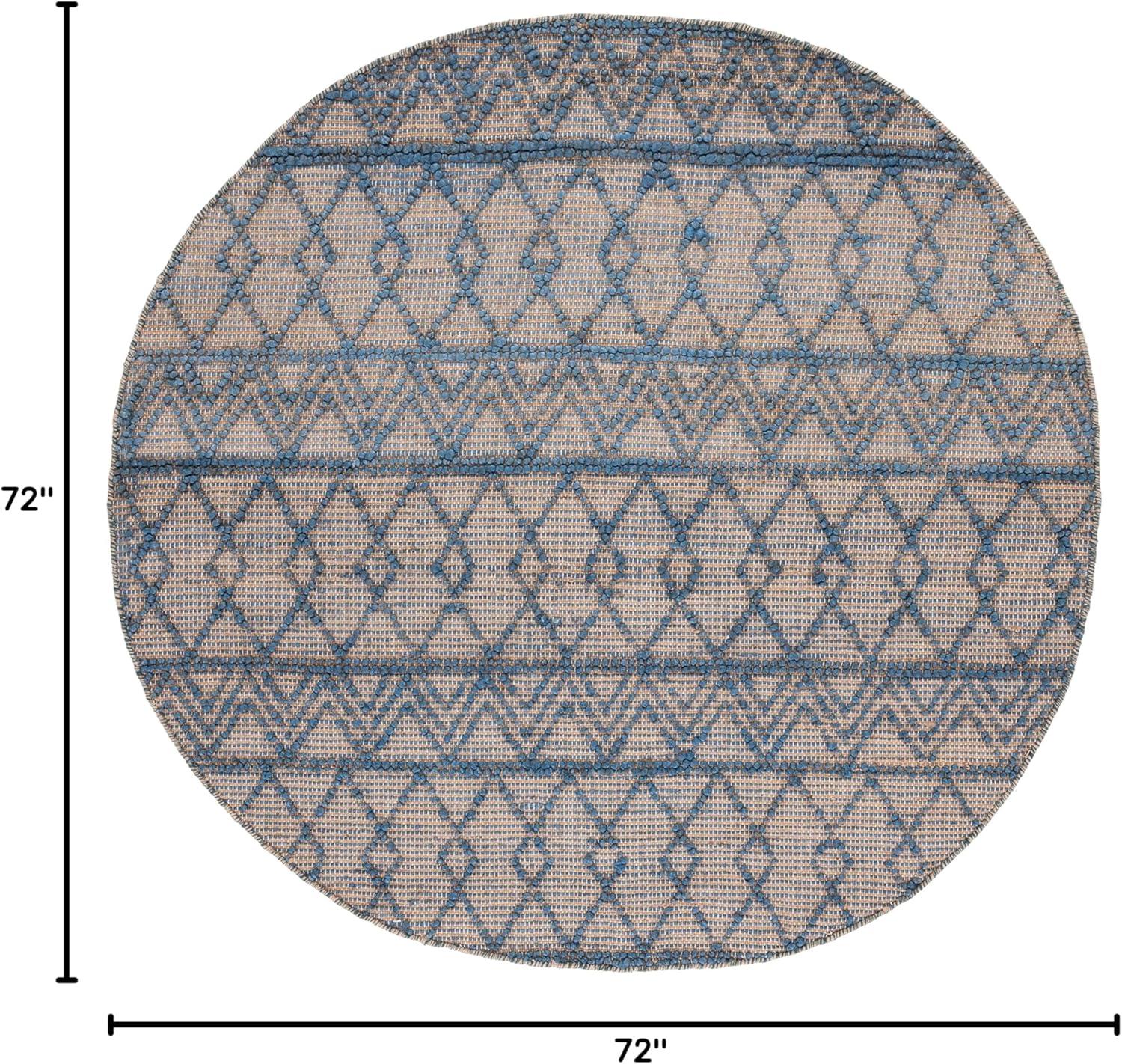 image:imageSAFAVIEH Area Rug 8x10 Natural Fiber Collection Large Blue amp Natural Handmade Flat Weave Jute Boho Moroccan Trellis Pattern Ideal for Living Room Bedroom Dining Space NF221MBlueNatural