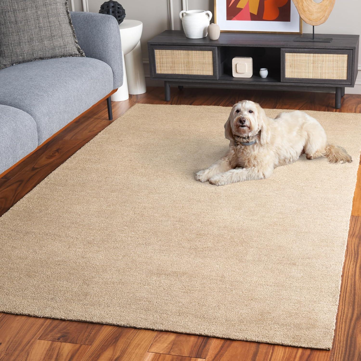 image:imageSAFAVIEH Area Rug 8x10 Natural Fiber Collection Large Gold Handmade Jute Ideal for Living Room Bedroom Dining Space NFB725DGold