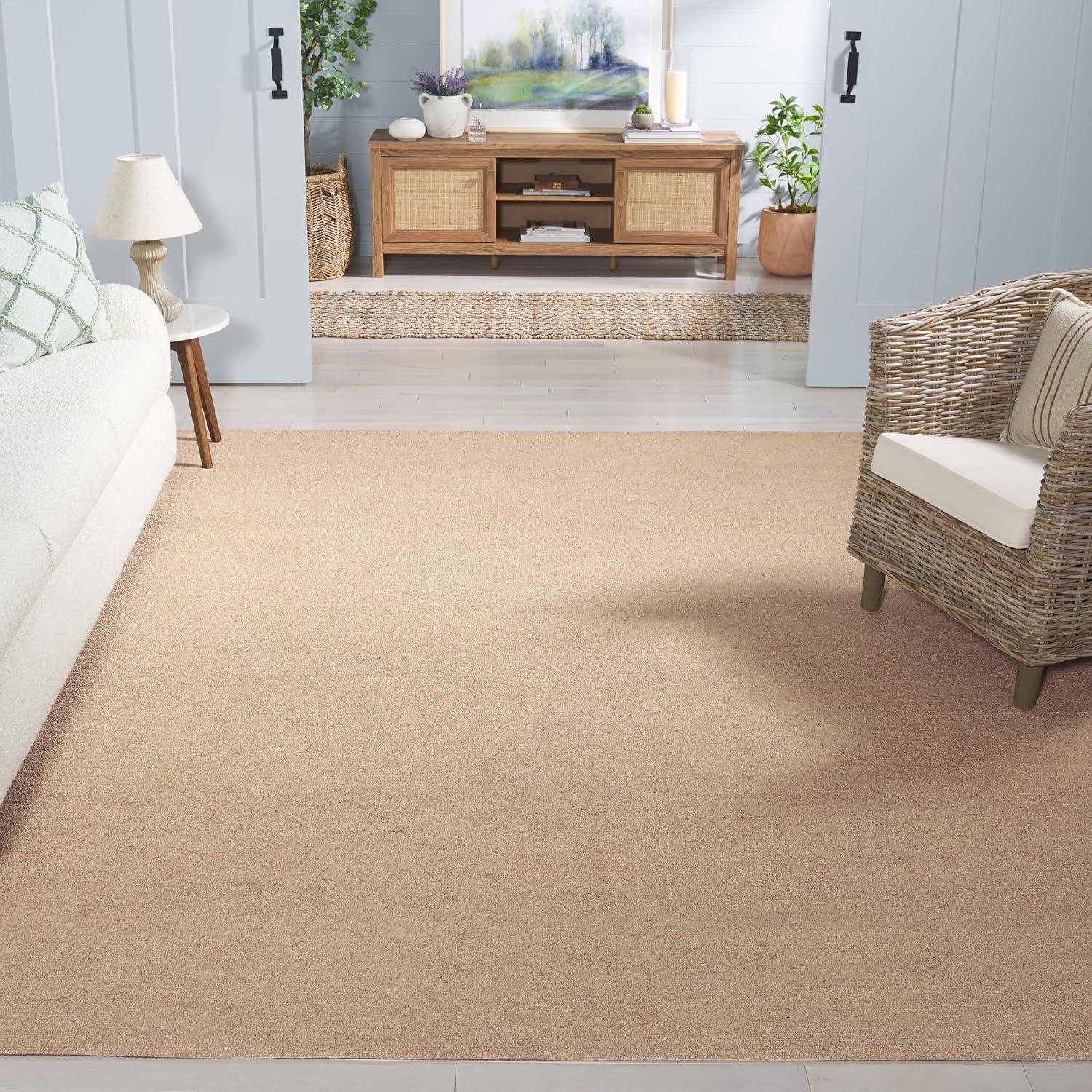 image:imageSAFAVIEH Area Rug 8x10 Natural Fiber Collection Large Gold Handmade Jute Ideal for Living Room Bedroom Dining Space NFB725DGold