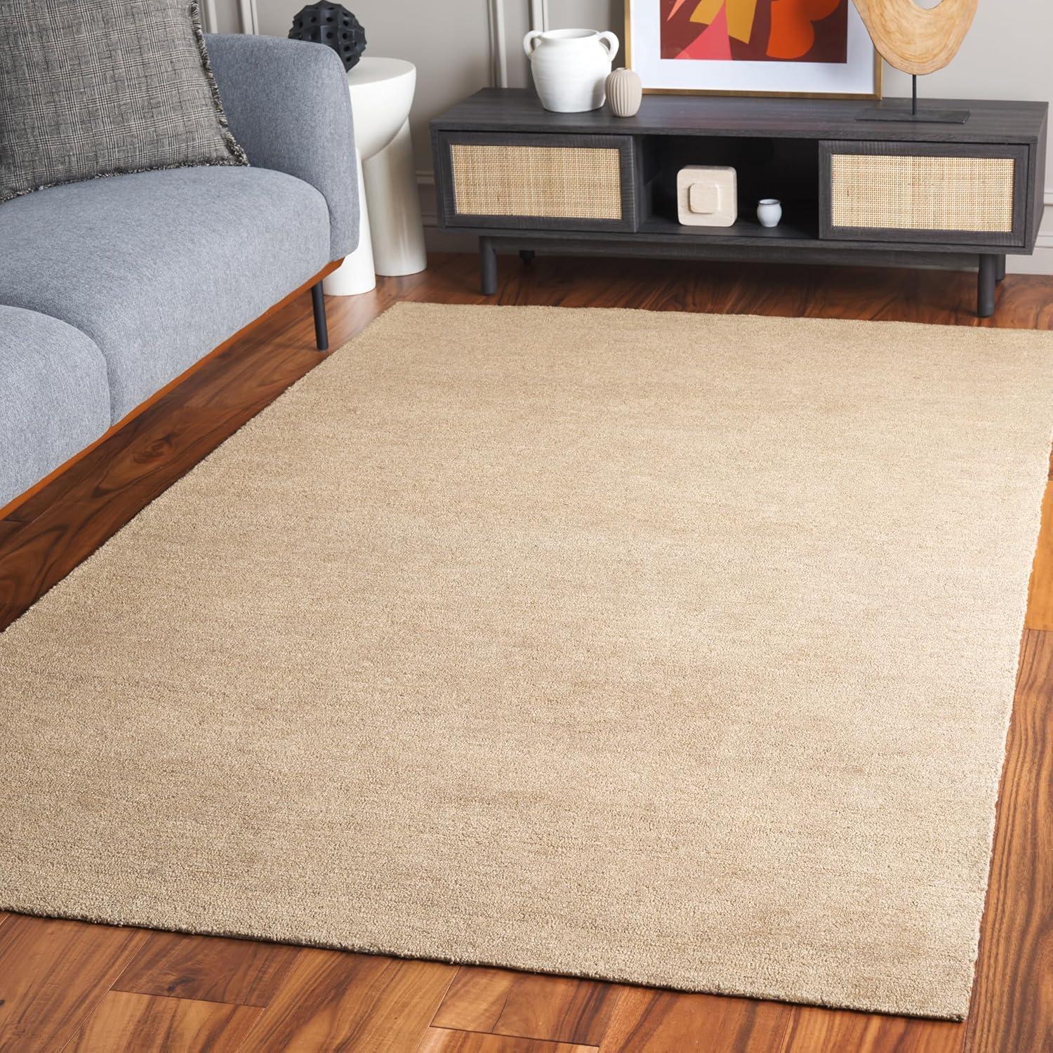 image:imageSAFAVIEH Area Rug 8x10 Natural Fiber Collection Large Gold Handmade Jute Ideal for Living Room Bedroom Dining Space NFB725DGold