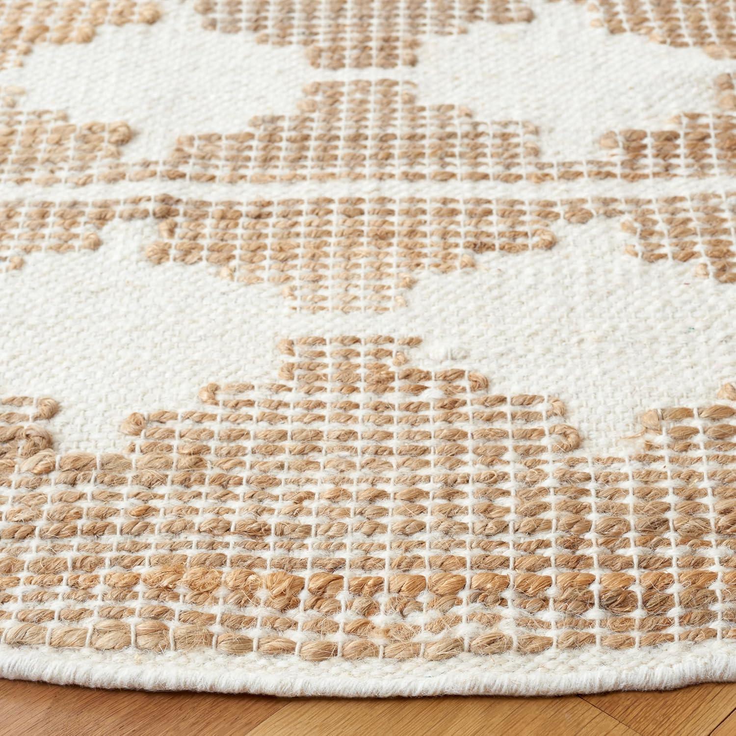 image:imageSAFAVIEH Area Rug 8x10 Natural Fiber Collection Large Ivory amp Natural Handmade Jute amp Wool Farmhouse Style Ideal for Living Room Bedroom Dining Space NF511AIvoryNatural