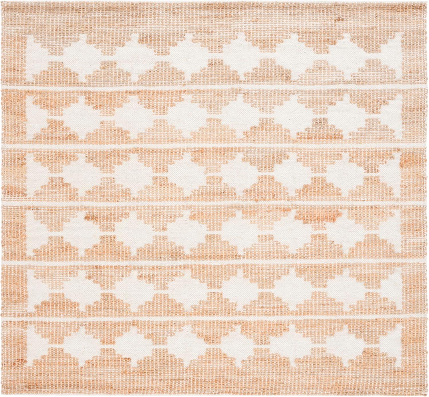 image:imageSAFAVIEH Area Rug 8x10 Natural Fiber Collection Large Ivory amp Natural Handmade Jute amp Wool Farmhouse Style Ideal for Living Room Bedroom Dining Space NF511AIvoryNatural