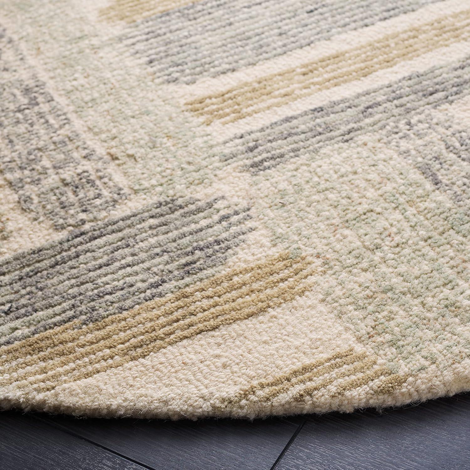 image:imageSAFAVIEH Area Rug 8x10 Natural Fiber Collection Large Ivory amp Natural Handmade Jute amp Wool Rustic Farmhouse Boho Style Ideal for Living Room Bedroom Dining Space NF512AIvoryGrey