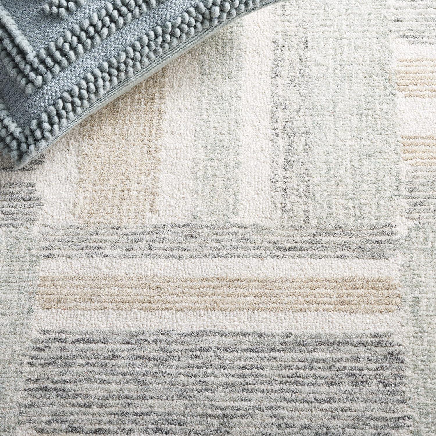 image:imageSAFAVIEH Area Rug 8x10 Natural Fiber Collection Large Ivory amp Natural Handmade Jute amp Wool Rustic Farmhouse Boho Style Ideal for Living Room Bedroom Dining Space NF512AIvoryGrey
