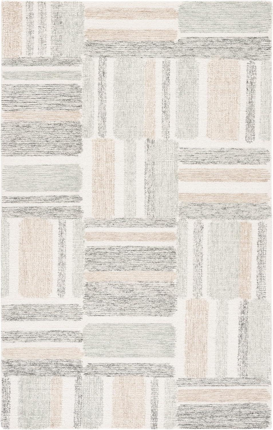 image:imageSAFAVIEH Area Rug 8x10 Natural Fiber Collection Large Ivory amp Natural Handmade Jute amp Wool Rustic Farmhouse Boho Style Ideal for Living Room Bedroom Dining Space NF512AIvoryGrey
