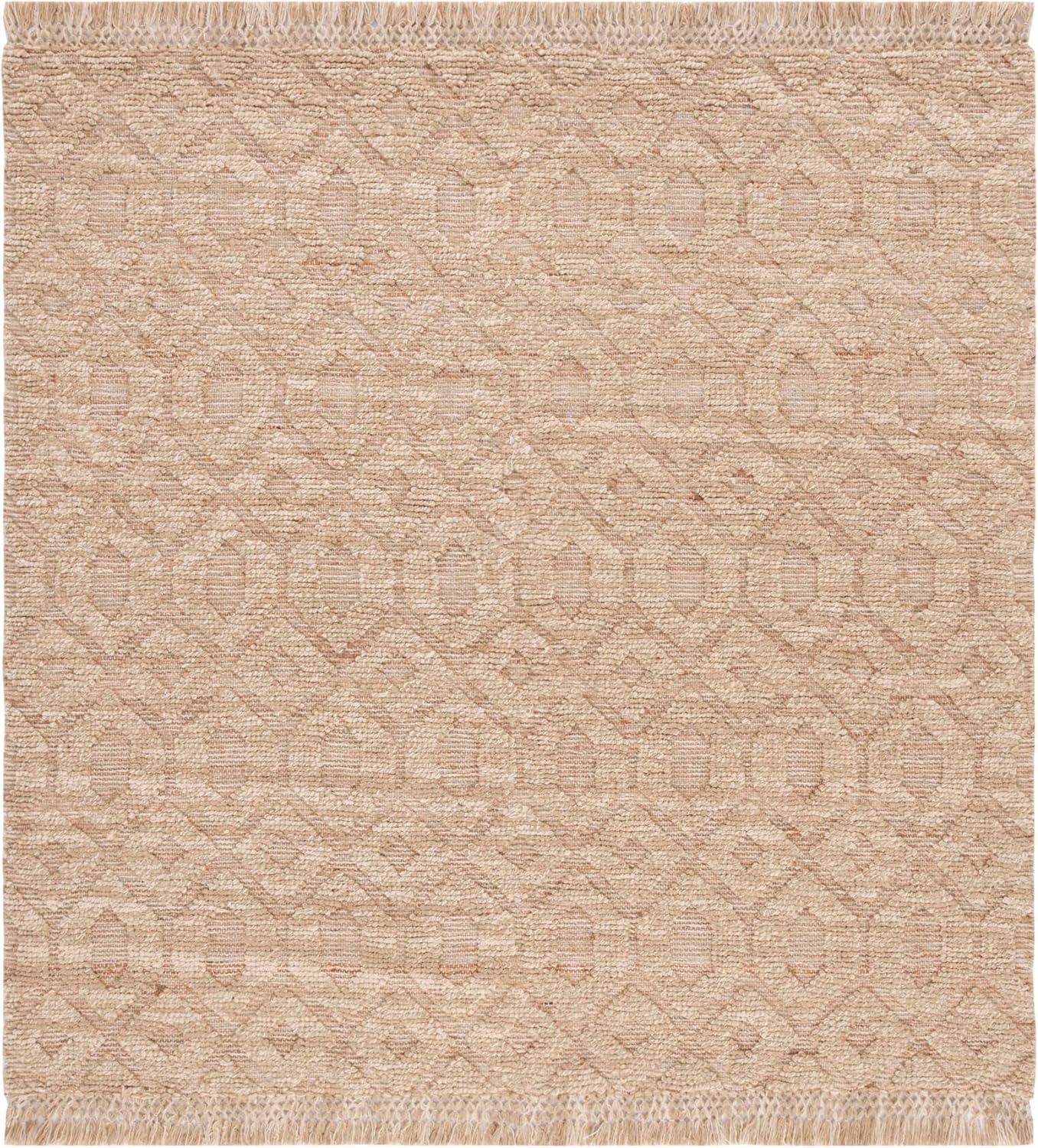 image:imageSAFAVIEH Area Rug 8x10 Natural Fiber Collection Large Natural amp Beige Handmade Flat Weave Jute amp Wool Farmhouse Geometric Design Ideal for Living Room Bedroom Dining Space NF381ANaturalBeige