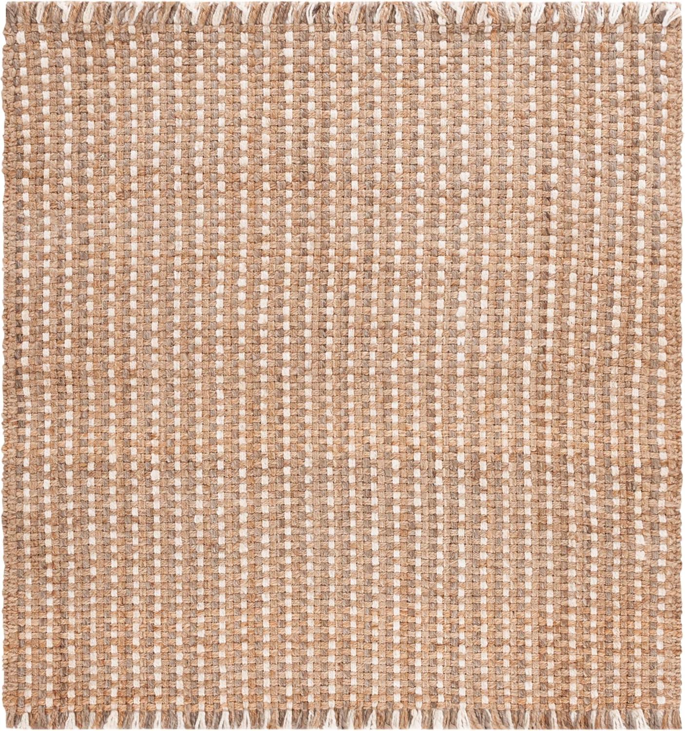 image:imageSAFAVIEH Area Rug 8x10 Natural Fiber Collection Large Natural amp Bleach Handmade Jute Rustic Farmhouse Style Ideal for Living Room Bedroom Dining Space NF815ANaturalBleach