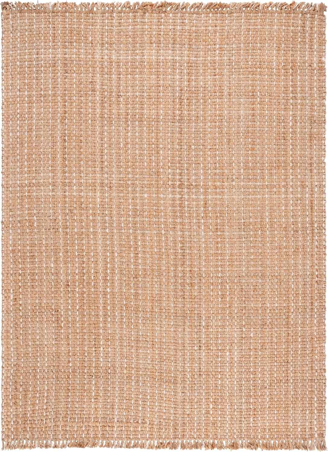 image:imageSAFAVIEH Area Rug 8x10 Natural Fiber Collection Large Natural amp Bleach Handmade Jute Rustic Farmhouse Style Ideal for Living Room Bedroom Dining Space NF813ANaturalBleach