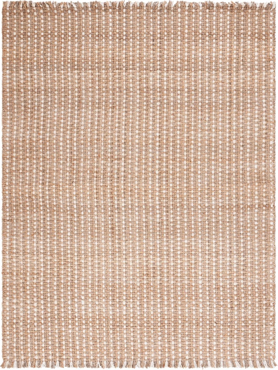 image:imageSAFAVIEH Area Rug 8x10 Natural Fiber Collection Large Natural amp Bleach Handmade Jute Rustic Farmhouse Style Ideal for Living Room Bedroom Dining Space NF815ANaturalBleach