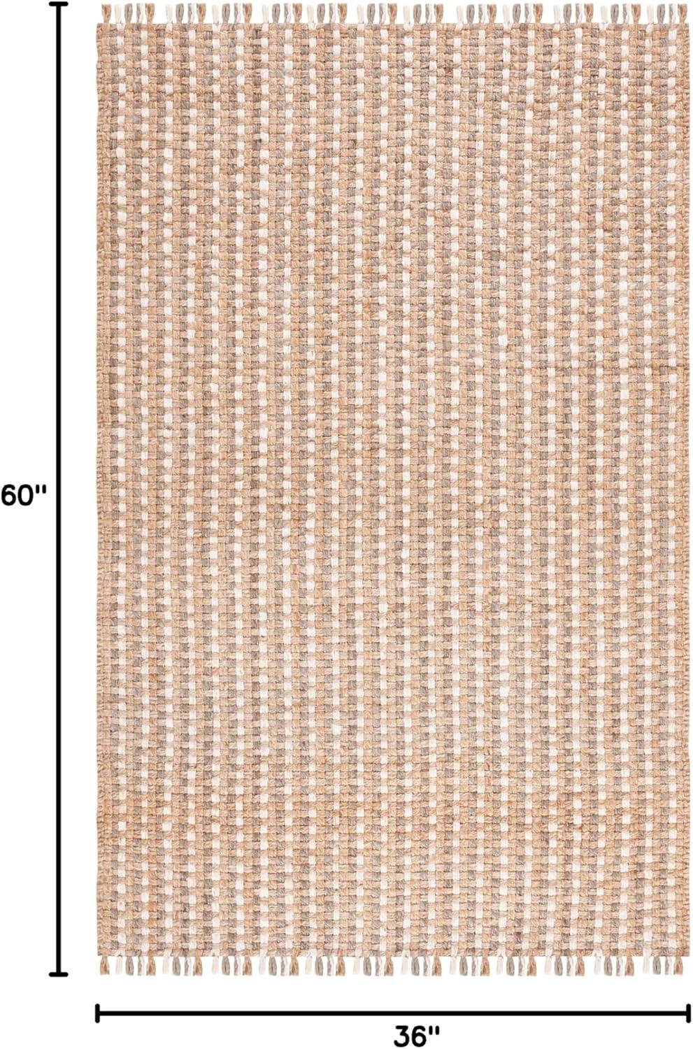 image:imageSAFAVIEH Area Rug 8x10 Natural Fiber Collection Large Natural amp Bleach Handmade Jute Rustic Farmhouse Style Ideal for Living Room Bedroom Dining Space NF815ANaturalBleach