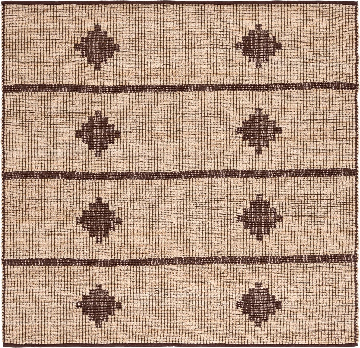 image:imageSAFAVIEH Area Rug 8x10 Natural Fiber Collection Large Natural amp Brown Handmade Jute Ideal for Living Room Bedroom Dining Space NF878ANaturalBrown