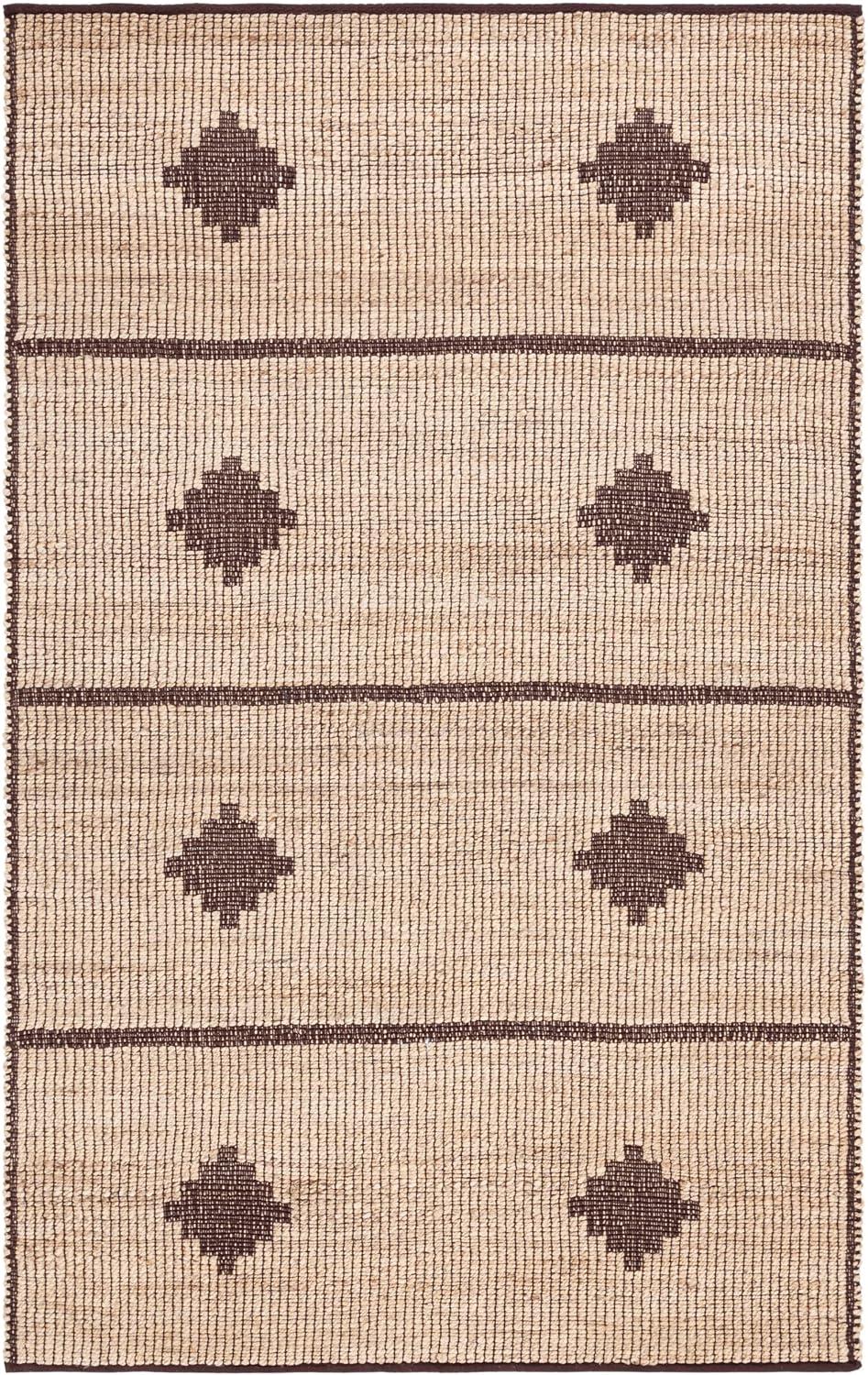 image:imageSAFAVIEH Area Rug 8x10 Natural Fiber Collection Large Natural amp Brown Handmade Jute Ideal for Living Room Bedroom Dining Space NF878ANaturalBrown