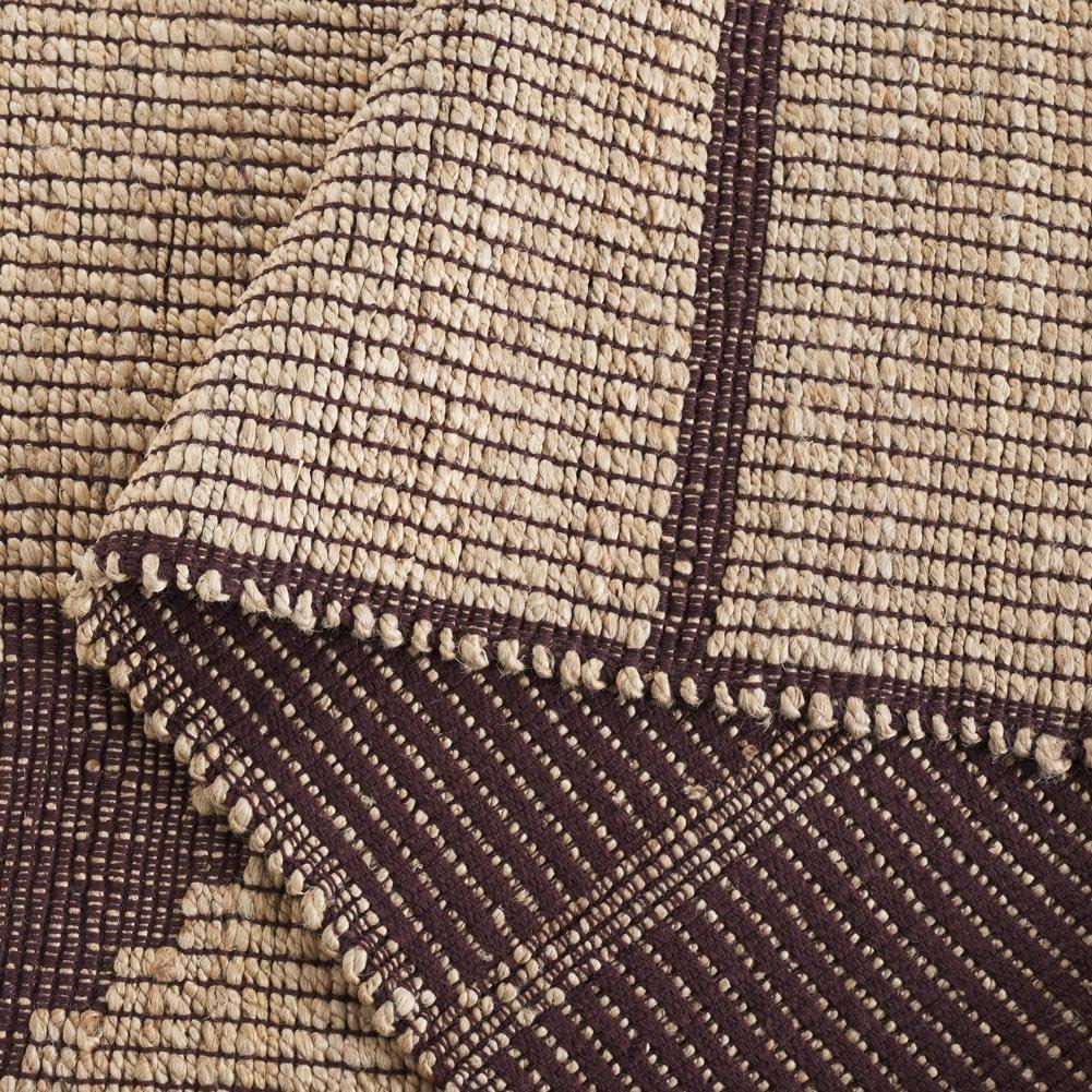 image:imageSAFAVIEH Area Rug 8x10 Natural Fiber Collection Large Natural amp Brown Handmade Jute Ideal for Living Room Bedroom Dining Space NF878ANaturalBrown