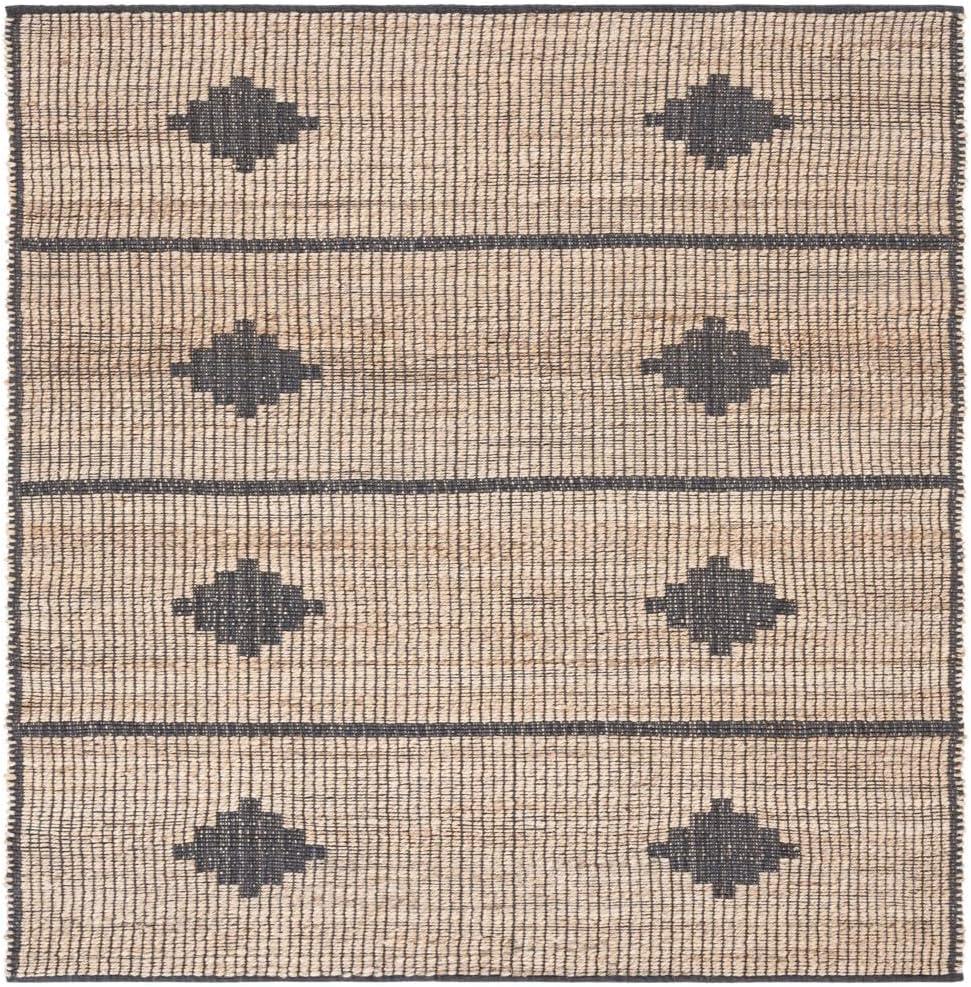 image:imageSAFAVIEH Area Rug 8x10 Natural Fiber Collection Large Natural amp Brown Handmade Jute Ideal for Living Room Bedroom Dining Space NF878ANaturalGrey