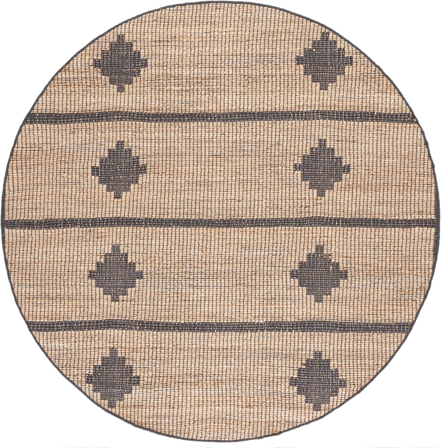 image:imageSAFAVIEH Area Rug 8x10 Natural Fiber Collection Large Natural amp Brown Handmade Jute Ideal for Living Room Bedroom Dining Space NF878ANaturalGrey