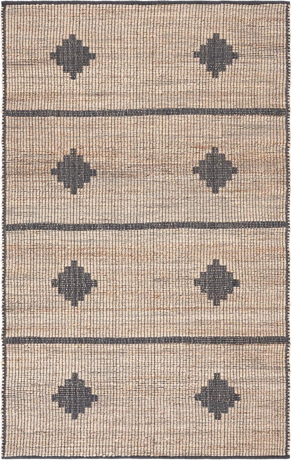 image:imageSAFAVIEH Area Rug 8x10 Natural Fiber Collection Large Natural amp Brown Handmade Jute Ideal for Living Room Bedroom Dining Space NF878ANaturalGrey