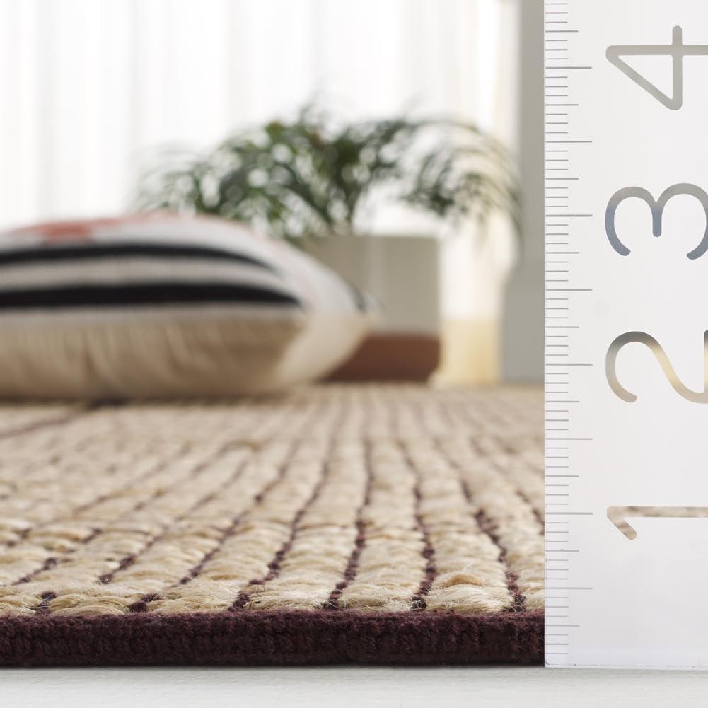 image:imageSAFAVIEH Area Rug 8x10 Natural Fiber Collection Large Natural amp Brown Handmade Jute Ideal for Living Room Bedroom Dining Space NF899ANaturalBrown