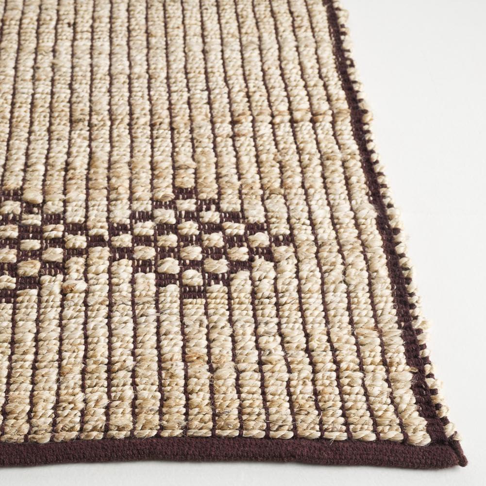 image:imageSAFAVIEH Area Rug 8x10 Natural Fiber Collection Large Natural amp Brown Handmade Jute Ideal for Living Room Bedroom Dining Space NF899ANaturalBrown
