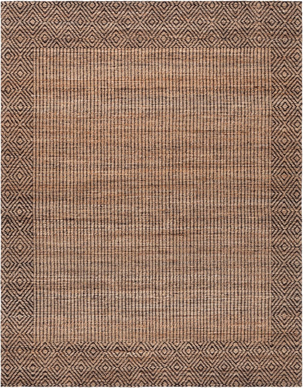 image:imageSAFAVIEH Area Rug 8x10 Natural Fiber Collection Large Natural amp Brown Hemp Ideal for Living Room Bedroom Dining Space NF565ANaturalBrown