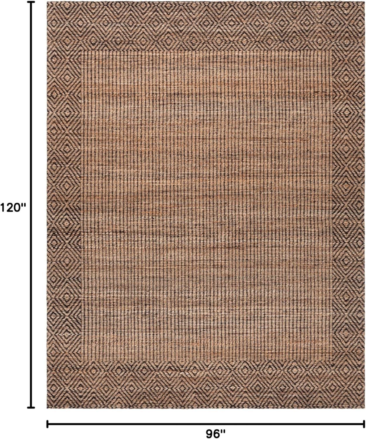 image:imageSAFAVIEH Area Rug 8x10 Natural Fiber Collection Large Natural amp Brown Hemp Ideal for Living Room Bedroom Dining Space NF565ANaturalBrown