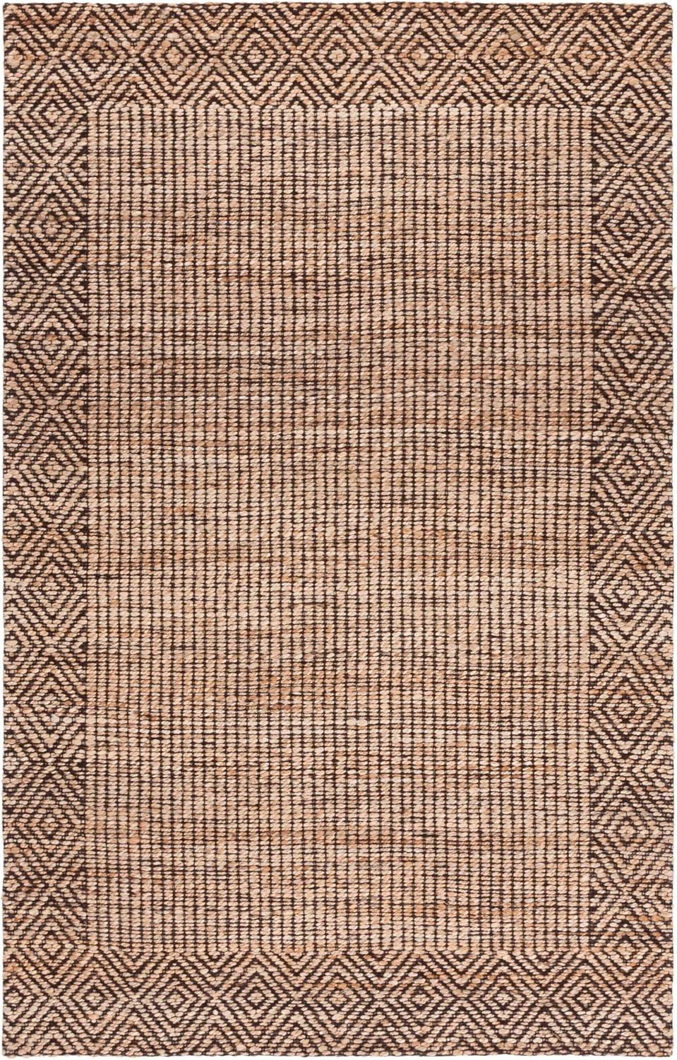 image:imageSAFAVIEH Area Rug 8x10 Natural Fiber Collection Large Natural amp Brown Hemp Ideal for Living Room Bedroom Dining Space NF565ANaturalBrown