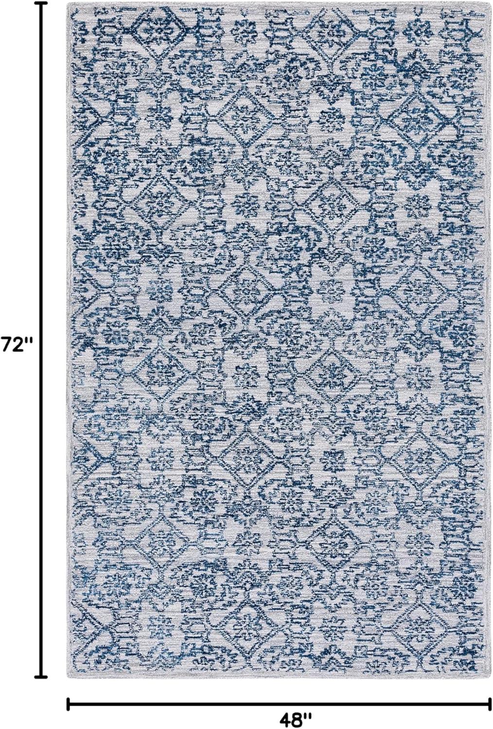 image:imageSAFAVIEH Area Rug 8x10 Natural Fiber Collection Large Natural amp Gold Handmade Flat Weave Jute Farmhouse Stripe Pattern Ideal for Living Room Bedroom Dining Space NF810DBlue