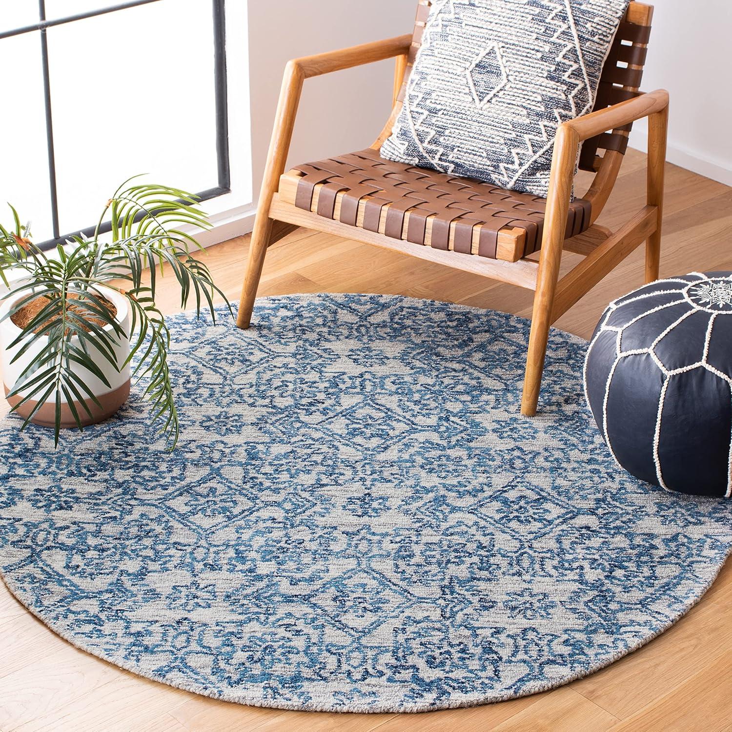 image:imageSAFAVIEH Area Rug 8x10 Natural Fiber Collection Large Natural amp Gold Handmade Flat Weave Jute Farmhouse Stripe Pattern Ideal for Living Room Bedroom Dining Space NF810DBlue