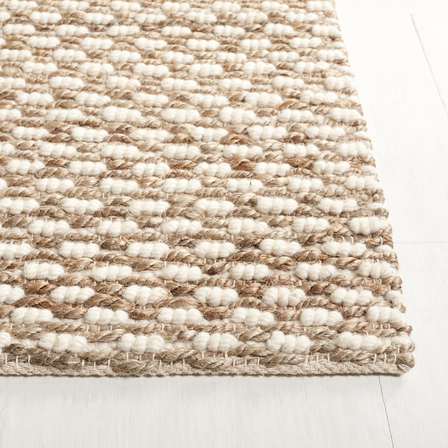 image:imageSAFAVIEH Area Rug 8x10 Natural Fiber Collection Large Natural amp Grey Farmhouse Style Ideal for Living Room Bedroom Dining Space NF835ANaturalGrey
