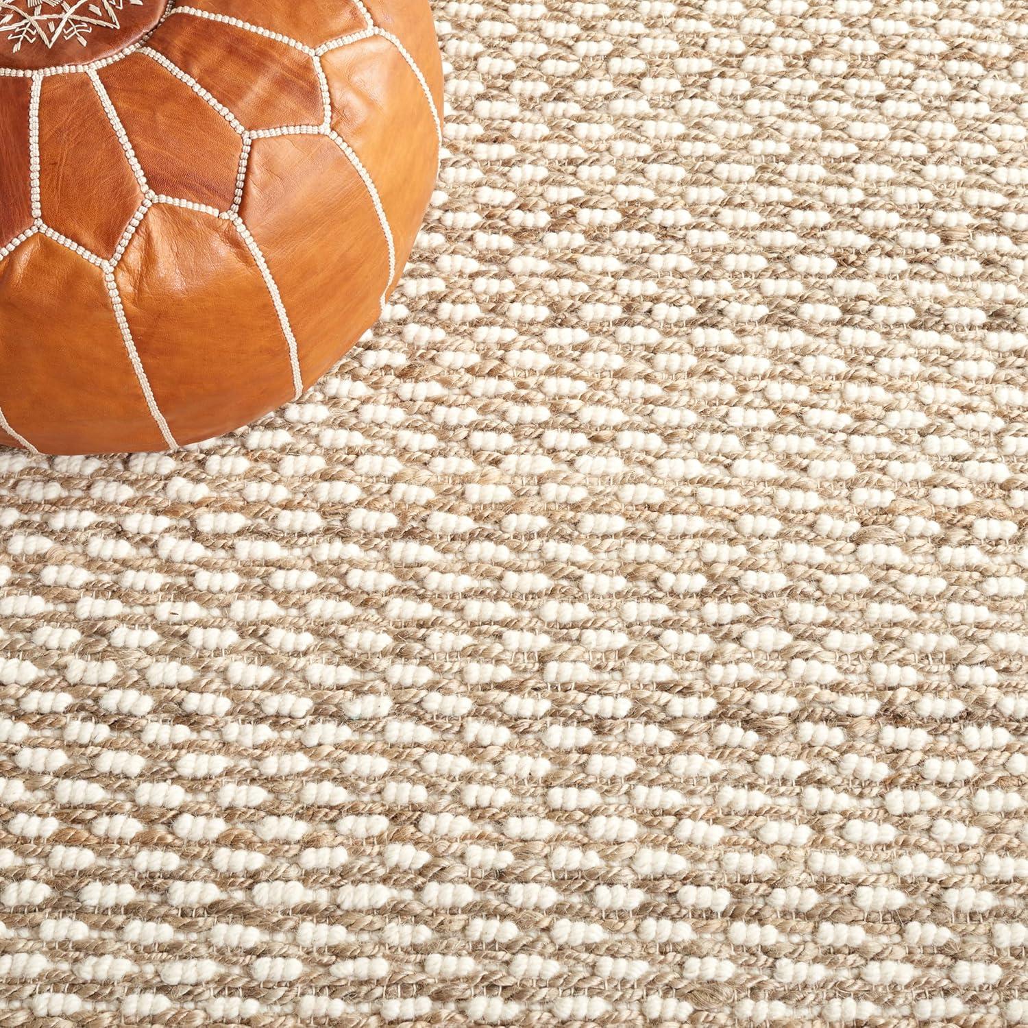 image:imageSAFAVIEH Area Rug 8x10 Natural Fiber Collection Large Natural amp Grey Farmhouse Style Ideal for Living Room Bedroom Dining Space NF835ANaturalGrey