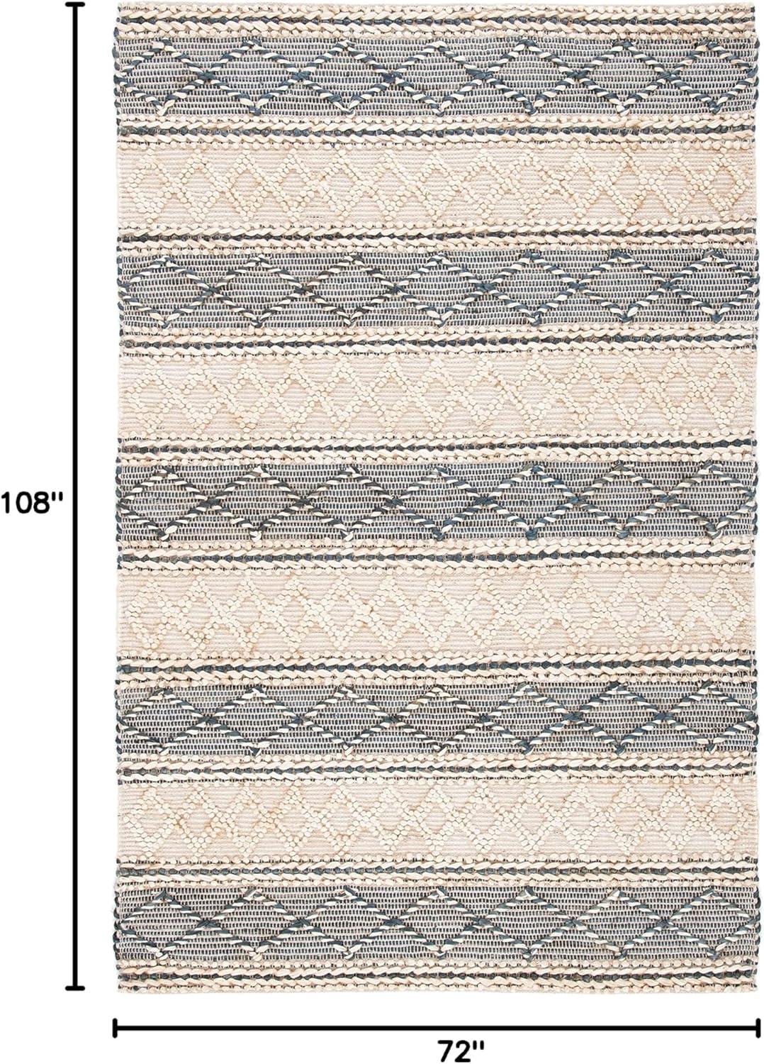 image:imageSAFAVIEH Area Rug 8x10 Natural Fiber Collection Large Natural amp Grey Handmade Flat Weave Jute amp Wool Moroccan Boho Tribal Rustic Design Ideal for Living Room Bedroom Dining Space NF375ANaturalGrey